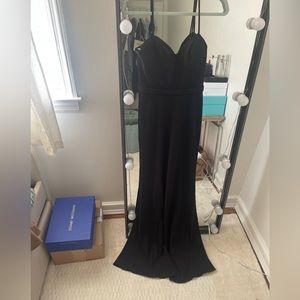 NEW WITH TAGS Black David’s Bridal evening gown. Size 2.